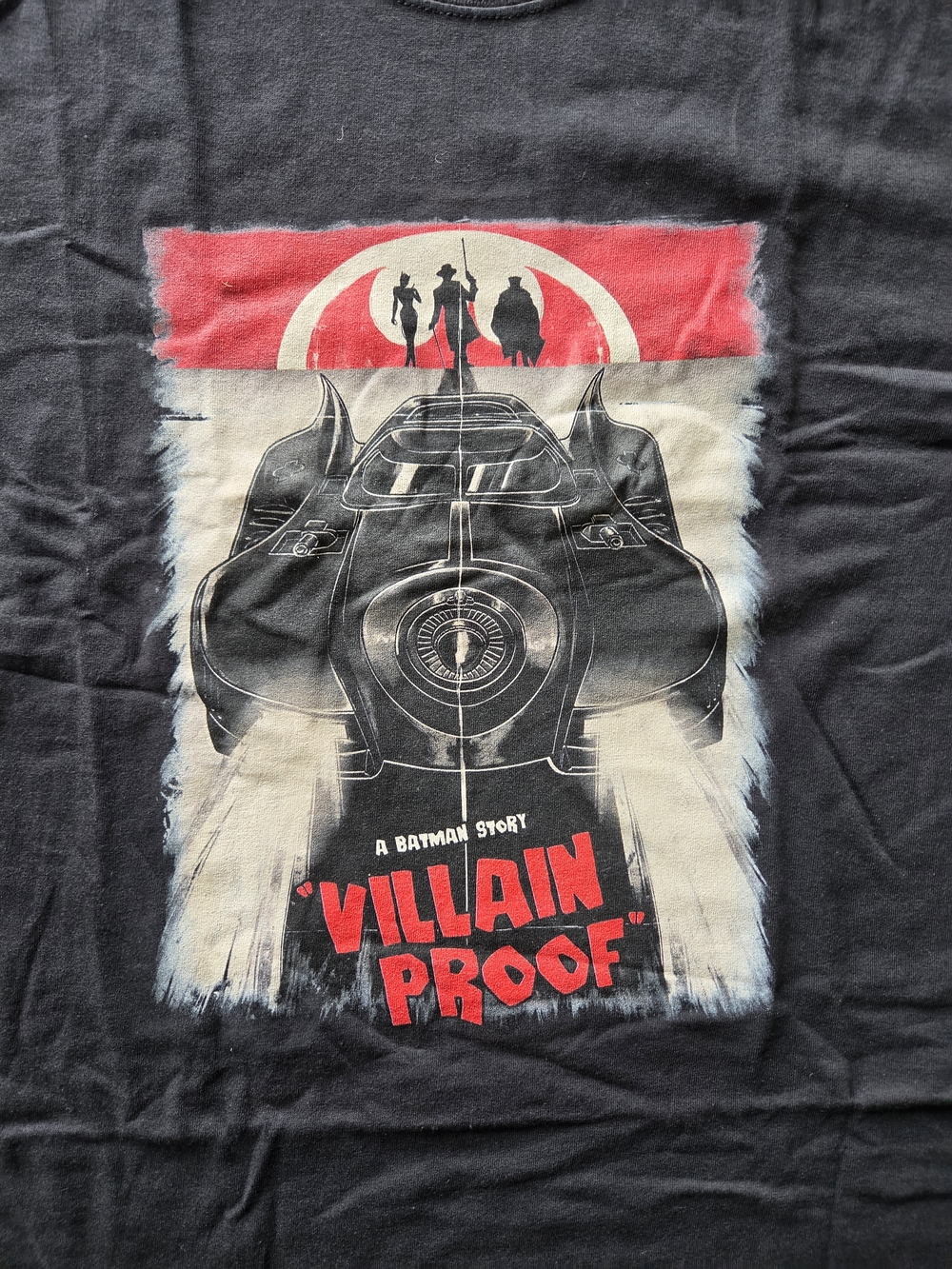 Vintage Black 'Villain Proof' Batman Graphic Tee